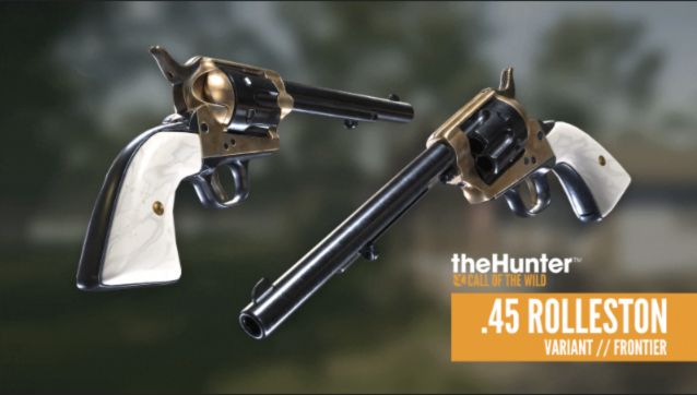 An image of the .45 Rolleston weapon included in the Assorted Sidearms Pack in theHunter Call of the Wild.