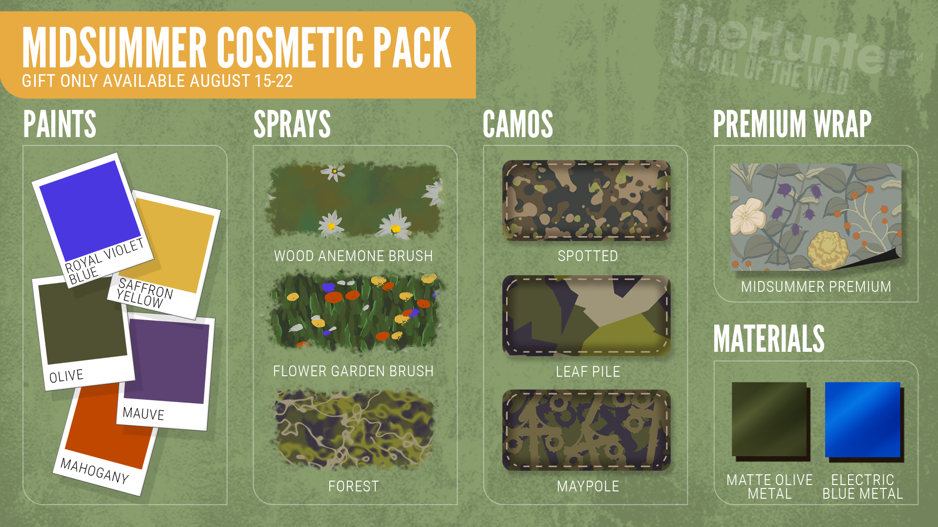 Available for a limited-time, get the Midsummer Cosmetic Pack before it disappears!