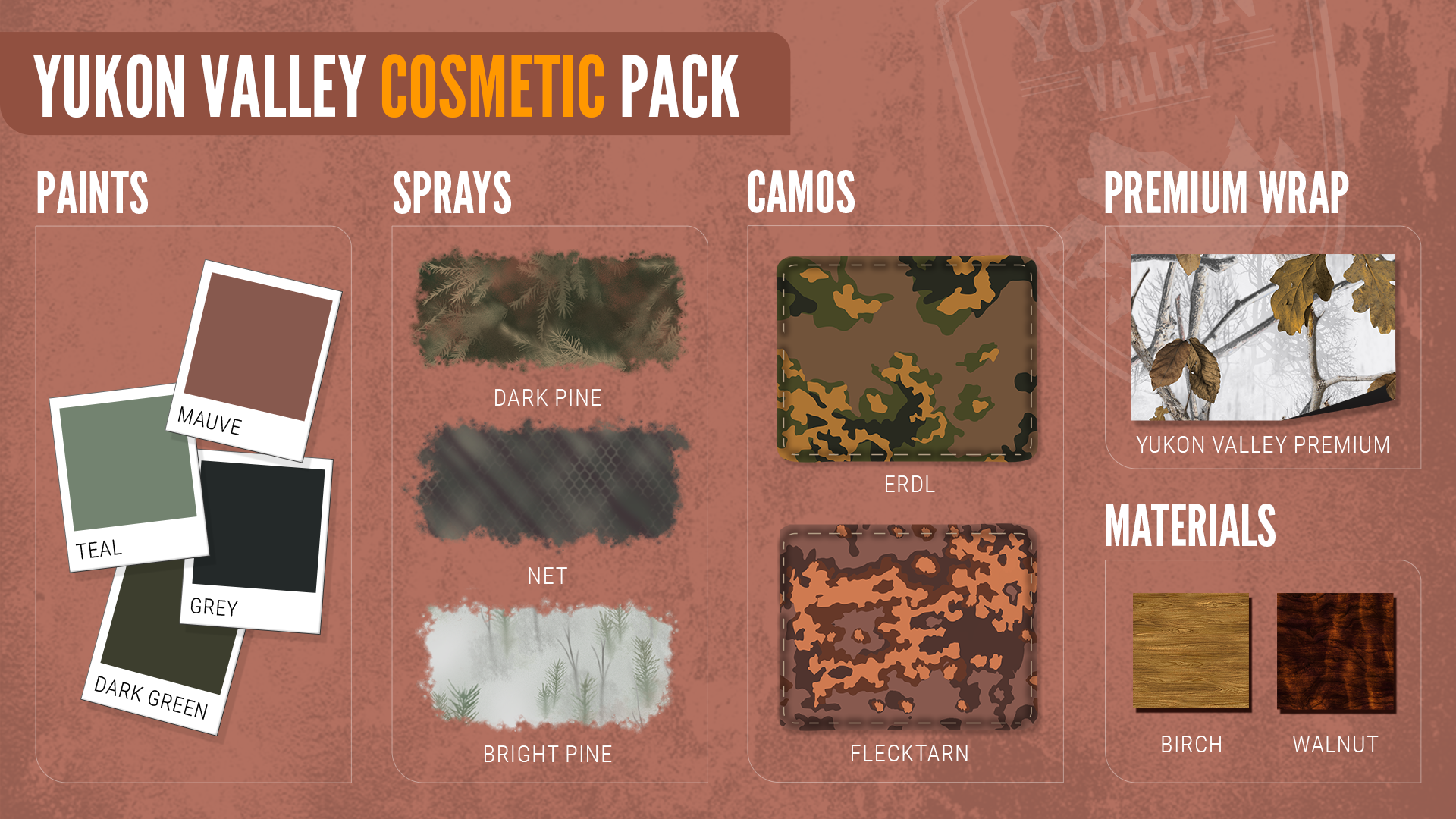 Yukon Valley Cosmetic Pack Infographic